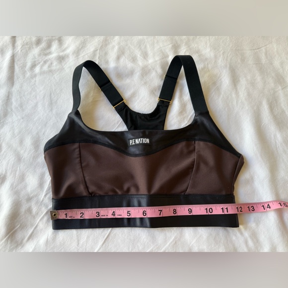 PE Nation brown & black sports bra & leggings set S - Picture 3 of 16